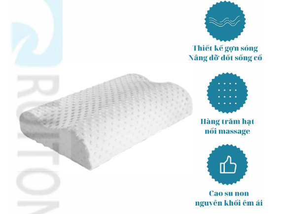 Gối cao su non Ruiton 30cm x 50cm