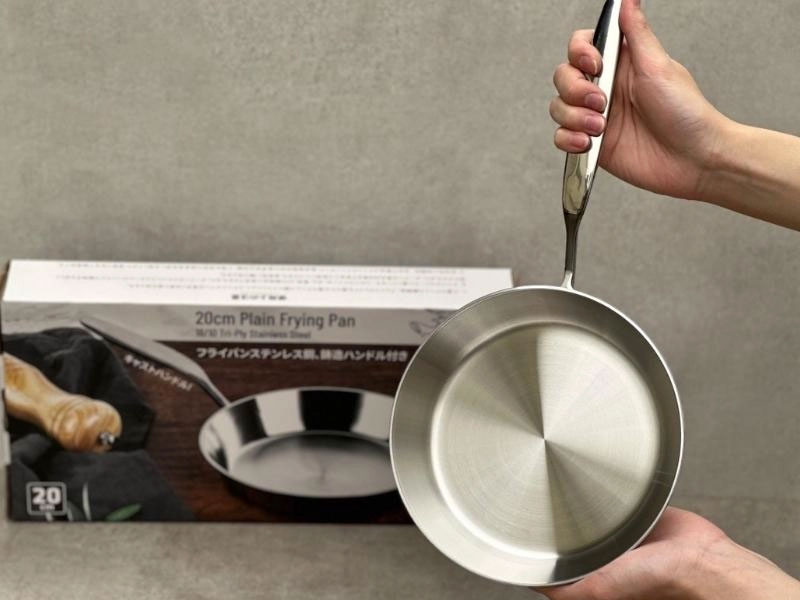 Chảo đúc inox 3 lớp đáy liền Tri-Ply Kaiyo size 20cm