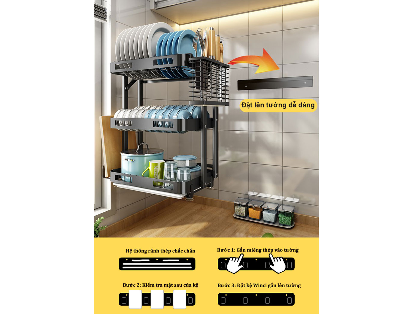 Kệ bát gấp gọn Winci K11