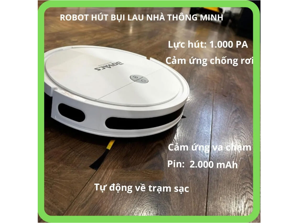 Robot hút bụi lau nhà thông minh Bovacs BRW168