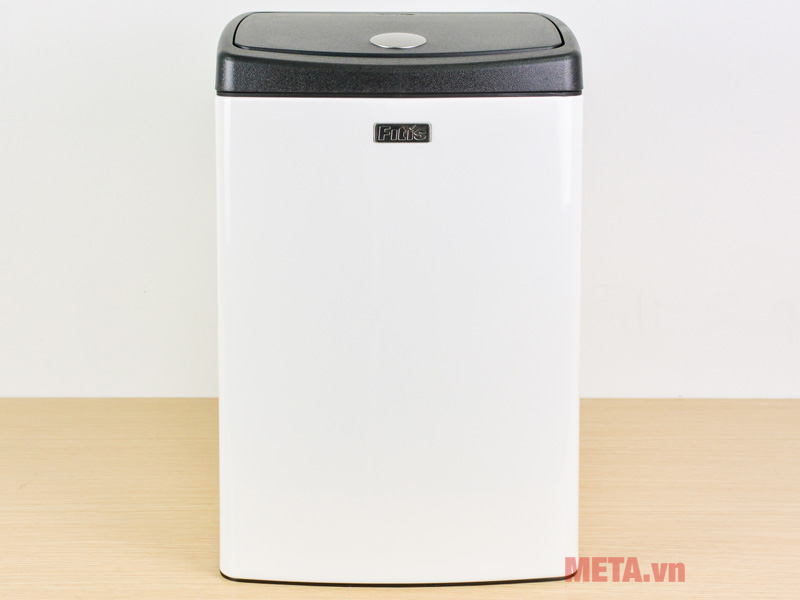 Thùng rác inox nhấn vuông nhỏ Fitis STS1-904 - 15 lít (Trắng)