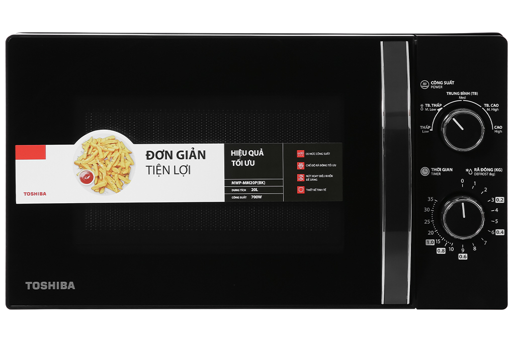 Toshiba Mikrowelle 20 Liter 800W - Kompakter Mikrowellenherd In Schwarz