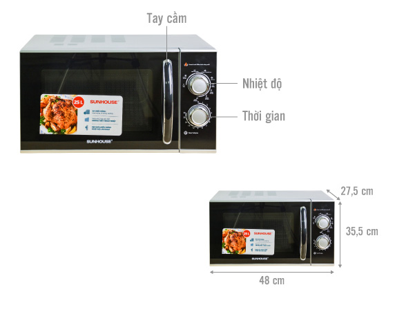 Lò vi sóng Sunhouse SHD4823 25 lít