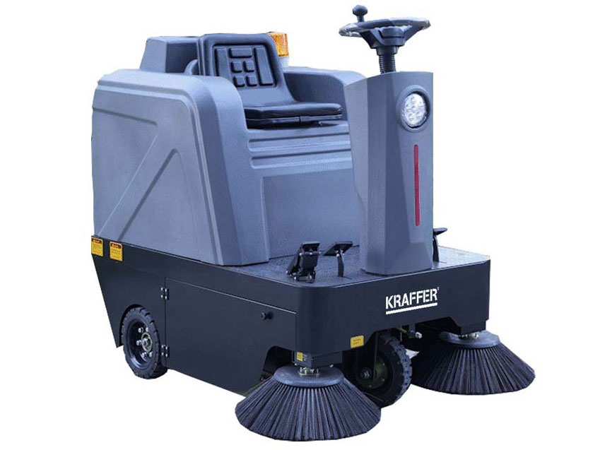 Máy quét rác ngồi lái Kraffer KF125 dùng bình ắc quy - META.vn