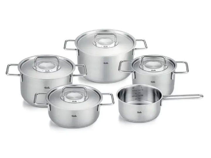 Bộ nồi Fissler Pure 5 món nắp inox