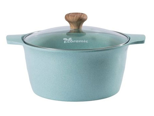Nồi đúc vân đá đáy từ Ecoramic Platinum EPT-18SP - 18cm