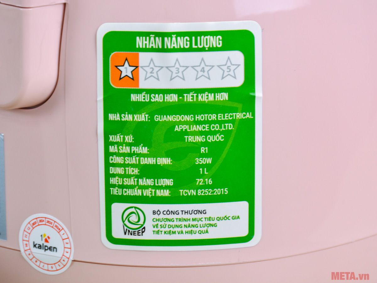 Nồi cơm điện Kalpen R1 - 1 lít