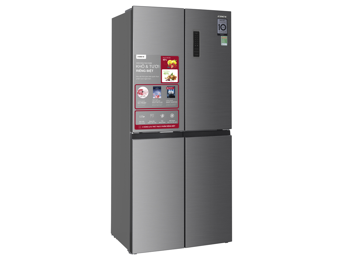 Tủ lạnh 4 cửa Inverter 362 lít Coex RM-4007MIS (Inox bạc)
