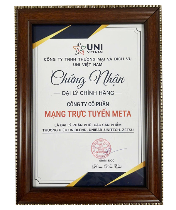 Chứng nhận META là Đại lý chính hãng của Công ty Uni Việt Nam