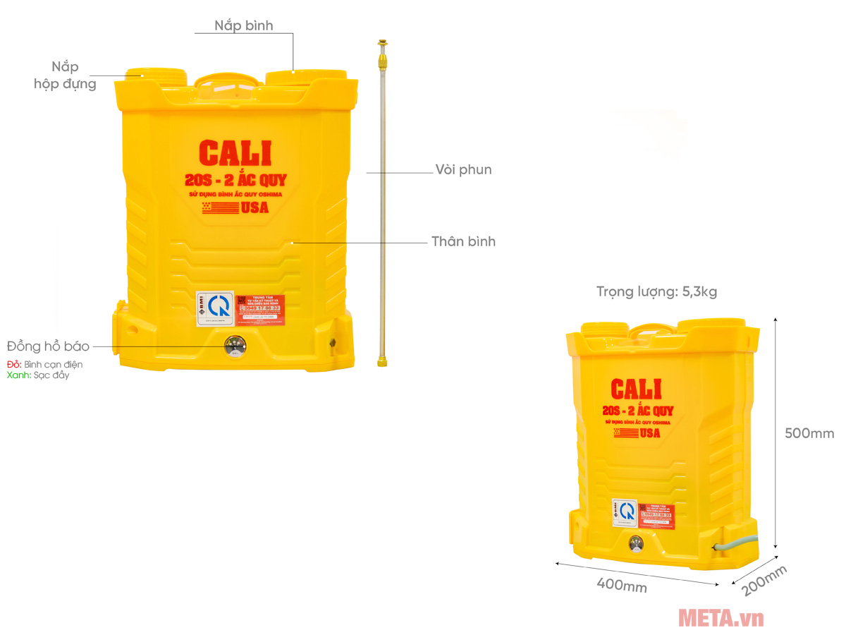 Bình xịt điện Cali 20S