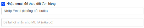 Nhập email để theo dõi đơn hàng