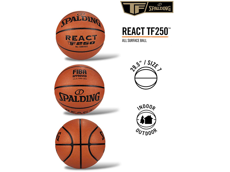 Bóng rổ Spalding REACT FIBA TF250 size 7 (76-967)