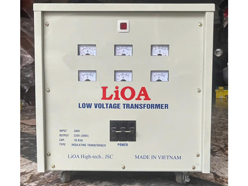 Biến áp đổi nguồn hạ áp 3 pha LiOA 10KVA - 3K101M2DH5YC (cách ly)
