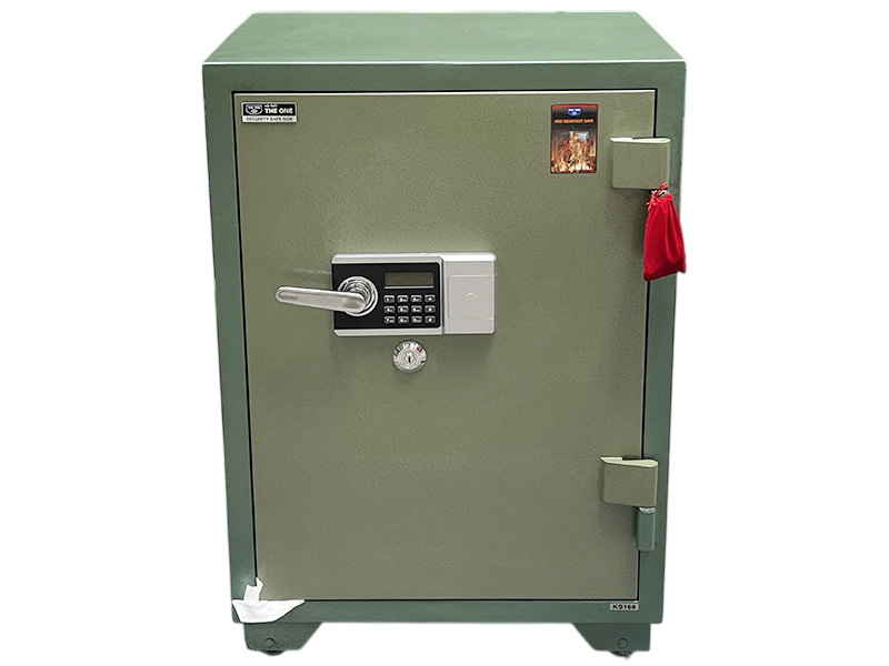 Két sắt chống cháy Hòa Phát KS168K1DT (khóa chìa và khóa điện tử)