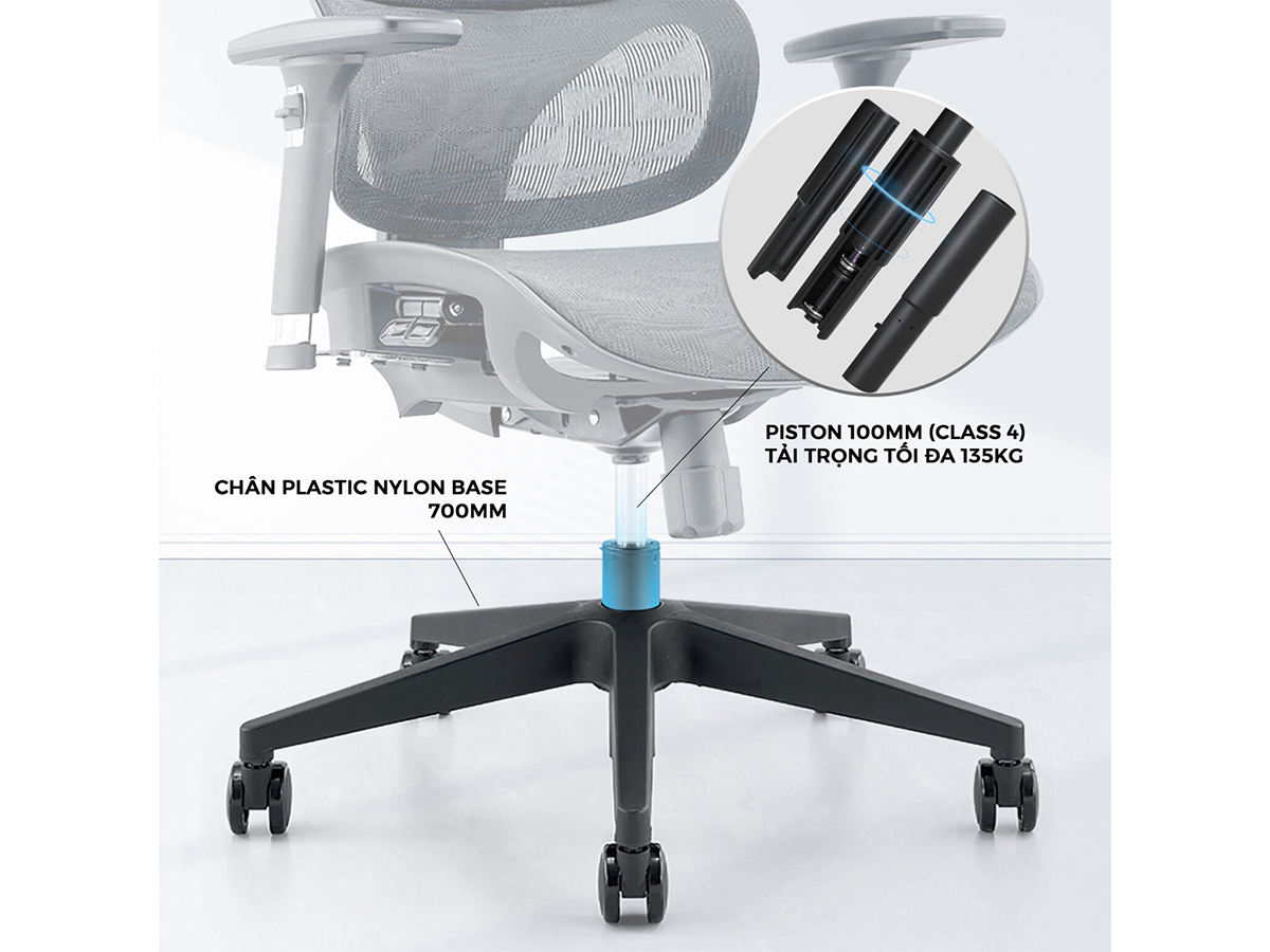 Ghế công thái học Warrior Ergonomic Marshal-WEC 620 (JNS-101) - META.vn