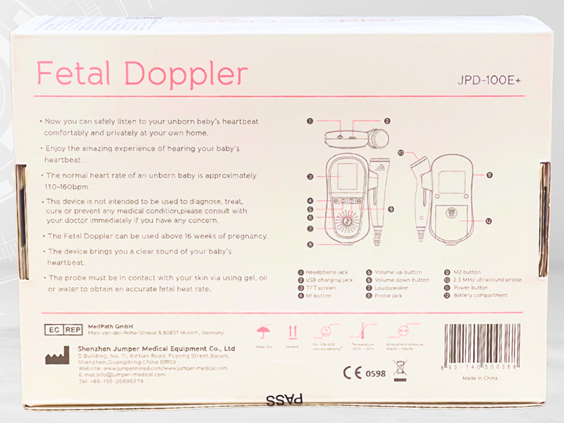 Máy đo tim thai cá nhân Jumper JPD-100E