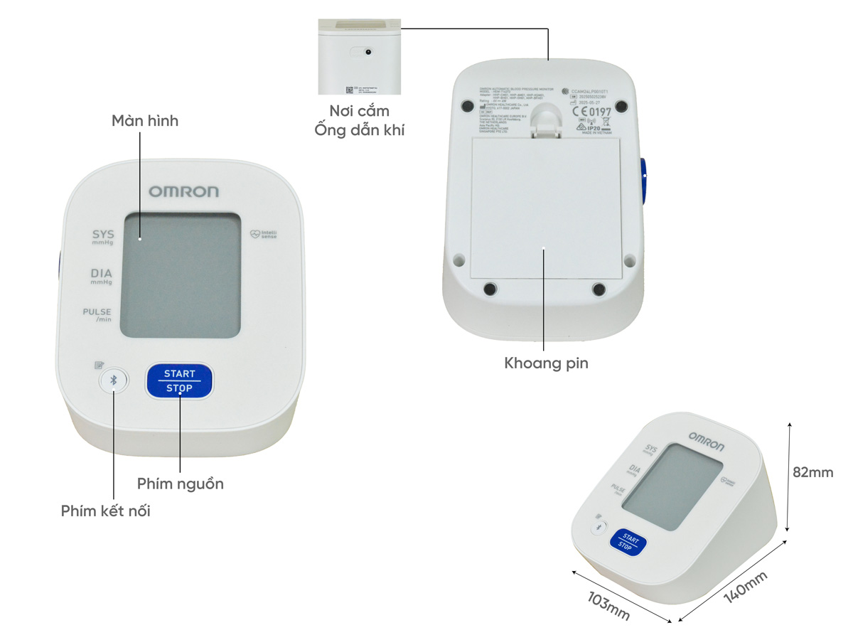 Máy đo huyết áp tự động Omron HEM-7142T2 - META.vn