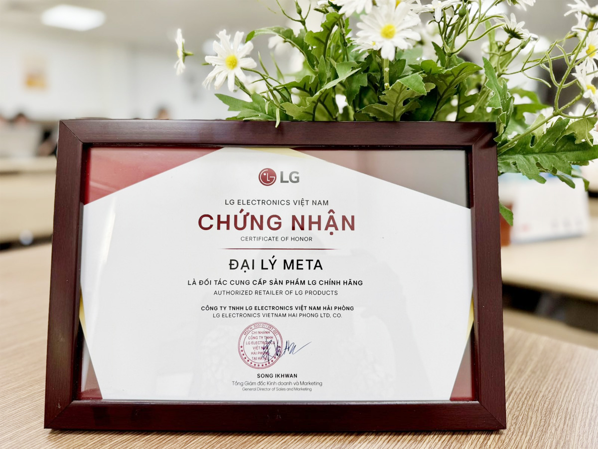 Lg Việt Nam chứng nhận META là đại lý cung cấp sản phẩm chính hãng
