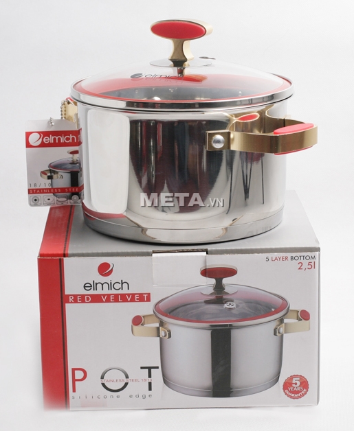 Xoong inox 304 Red Velvet 24cm 2355270
