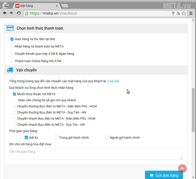 Bạn click vào ô bạn muốn lựa chọn để thanh toán với META. Bạn click vào ô bạn muốn lựa chọn để thanh toán với META.