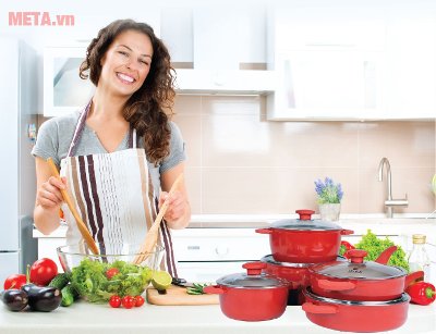 Nồi chống dính Elmich Vitaplus Fiore EL0348 nấu được trên bếp từ: Nồi chống dính Elmich Vitaplus Fiore EL0348 nấu được trên bếp từ: