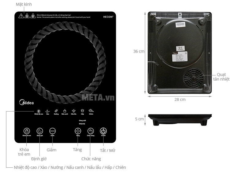 Bếp hồng ngoại Midea MIR-T2015DC