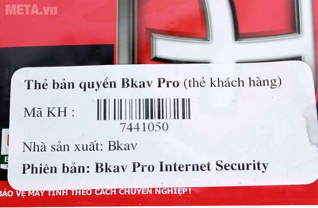 Bkav Pro Internet Security 1 năm/01 máy