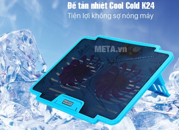 Đế tản nhiệt Cool Cold K24 - 2 quạt