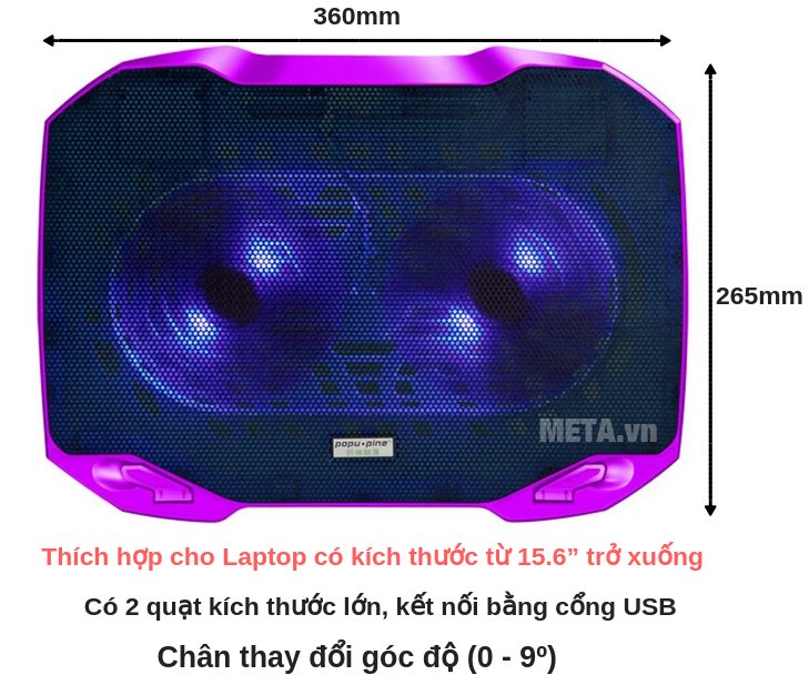 Đế tản nhiệt Cool Cold F2 Pro