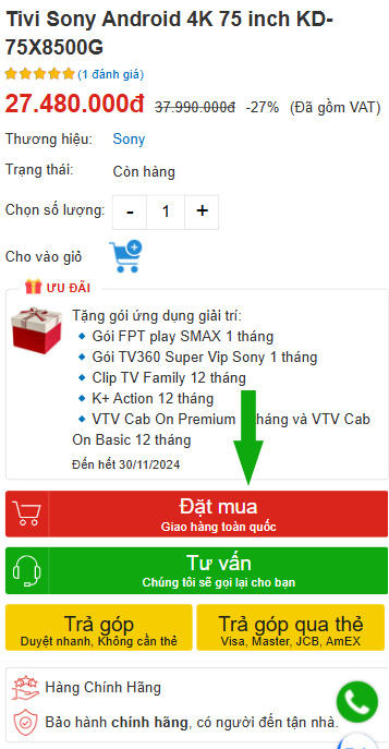 Hướng dẫn đặt hàng trên website META