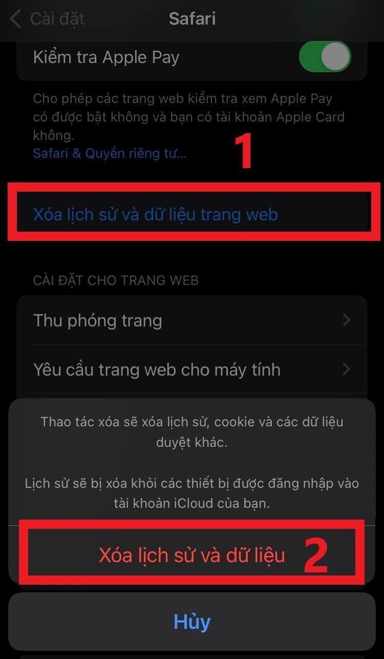 cách xóa dữ liệu iphone