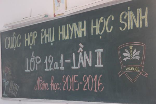 Mẫu bảng họp phụ huynh đơn giản