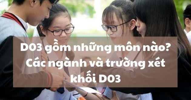 D03 gồm những môn nào? Các ngành và trường xét khối D03